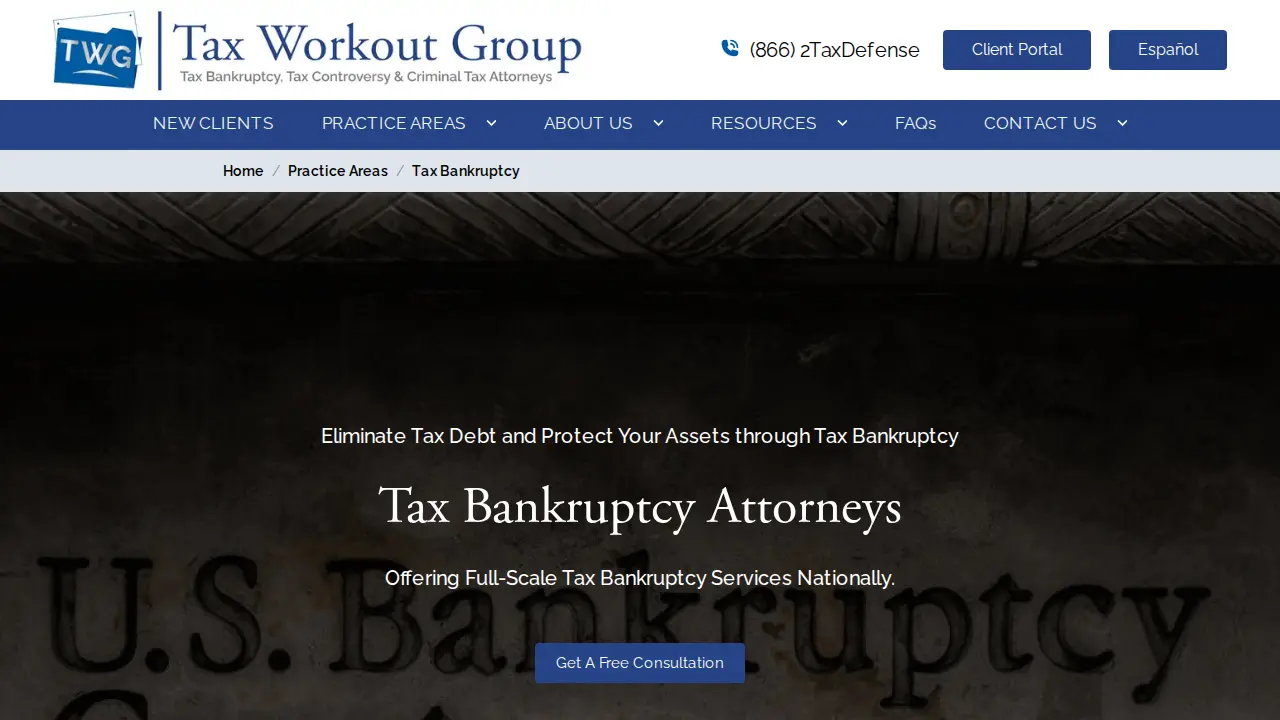 Tax Workout Group page
