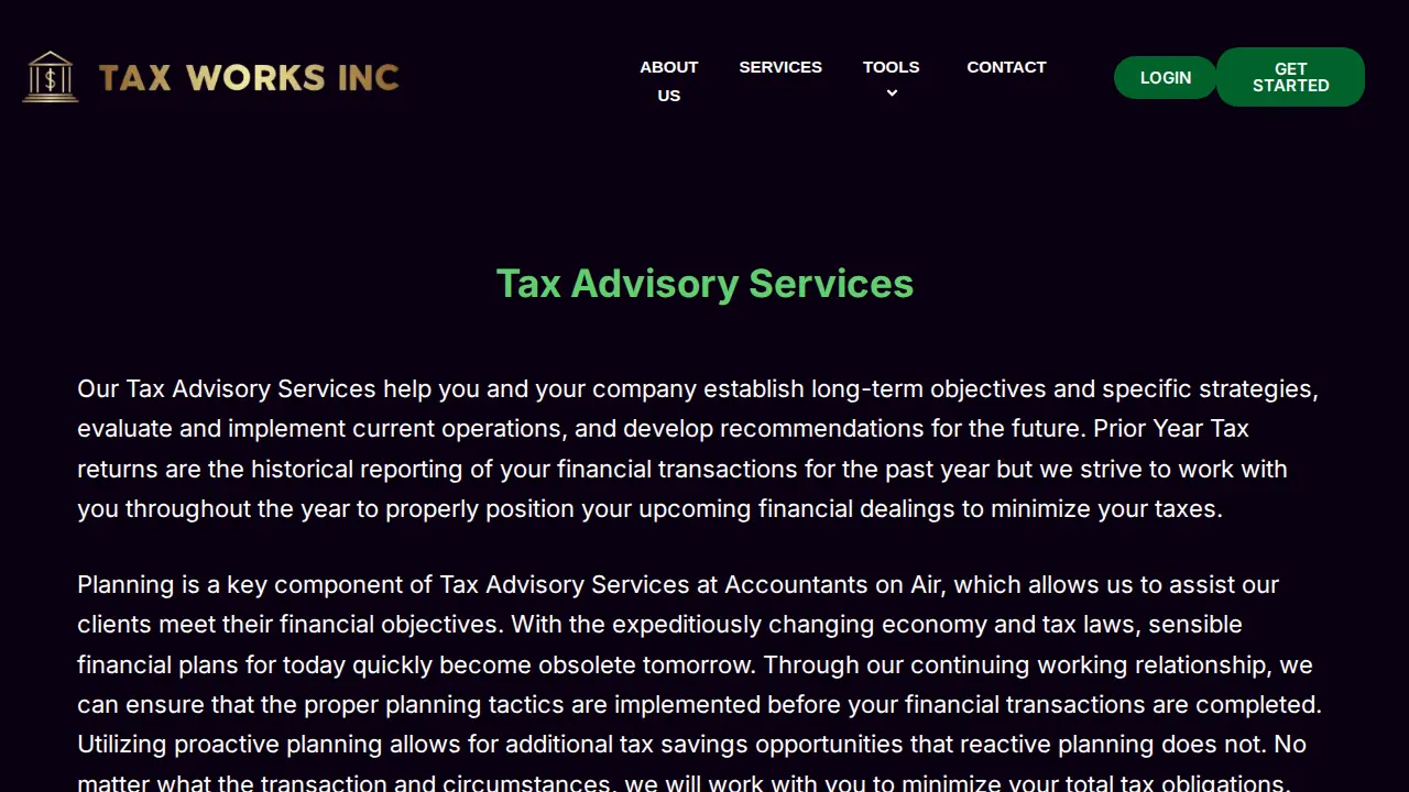 Tax & Insurance Works Brokerage Corp. page