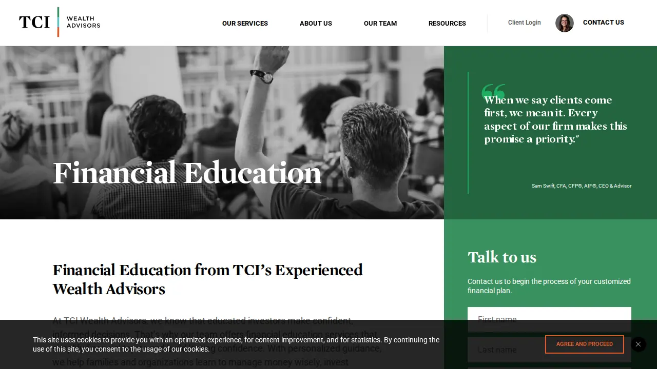 TCI Wealth Advisors page