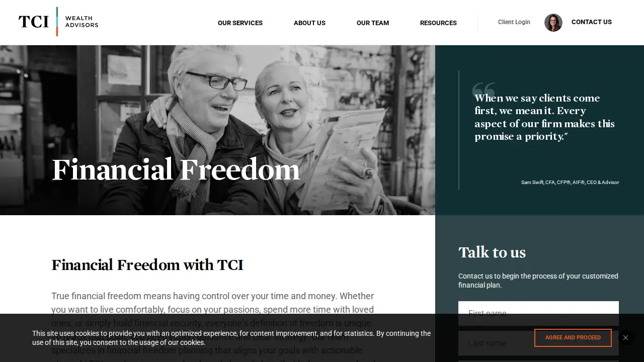 TCI Wealth Advisors page