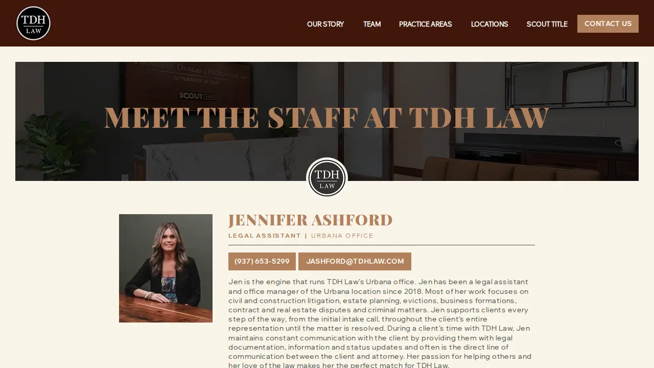 Thompson, Dunlap & Heydinger, Ltd. page