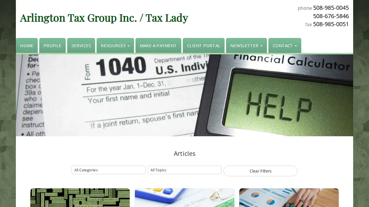 Tax Lady page
