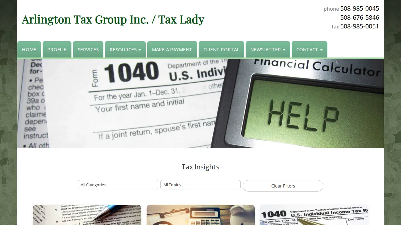 Tax Lady page