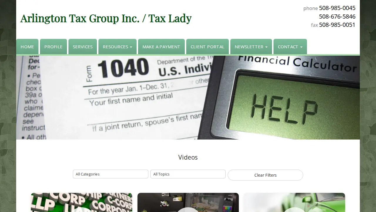 Tax Lady page