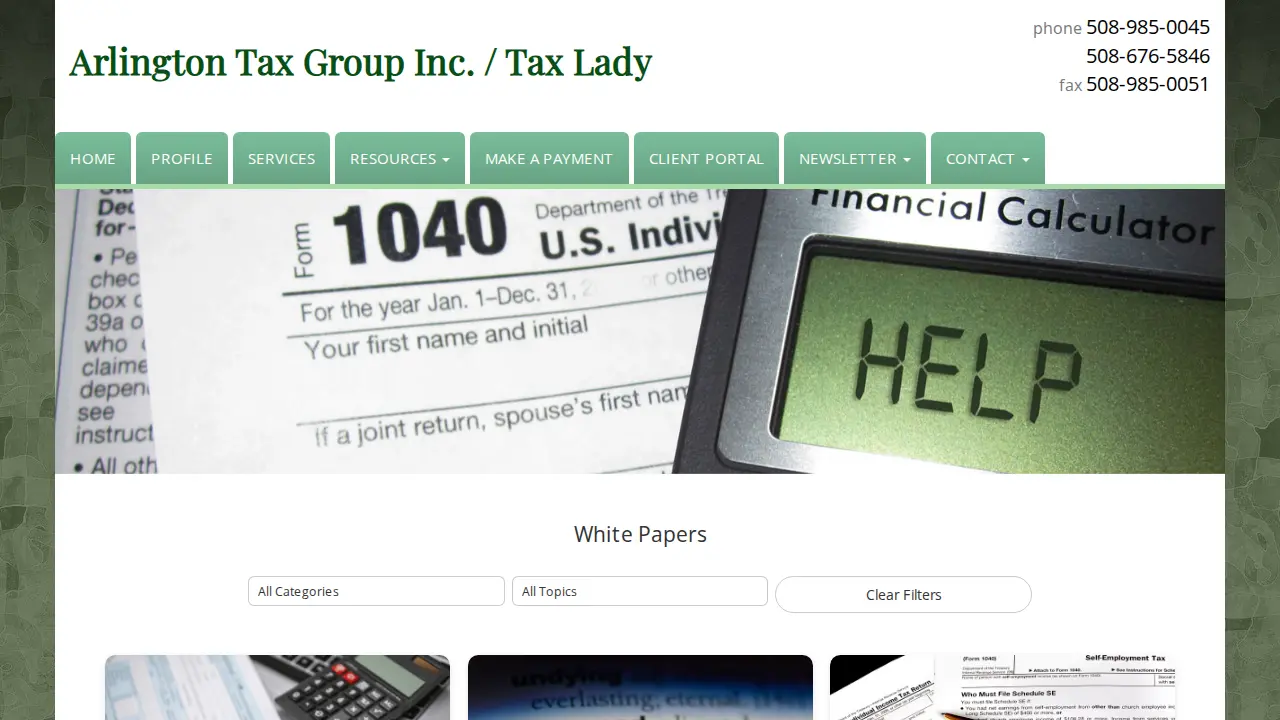 Tax Lady page