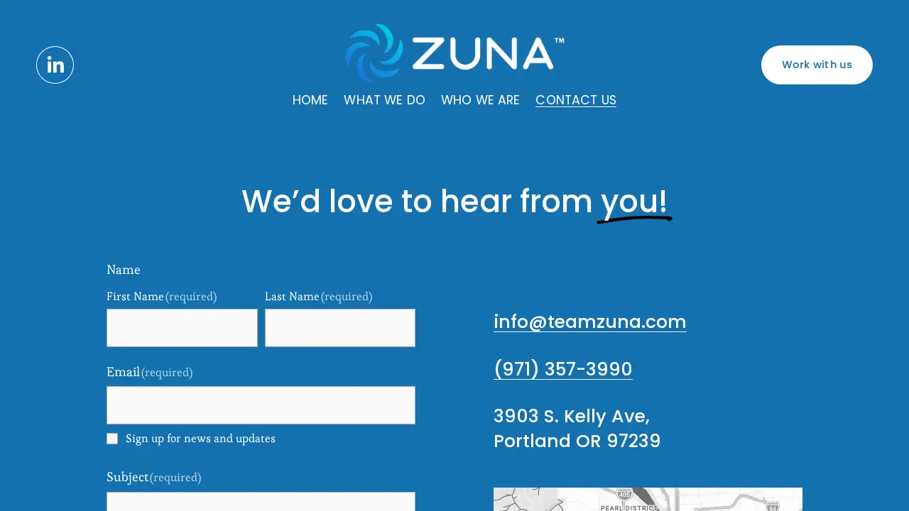 Zuna - Financial Strategy & Employee Benefits page