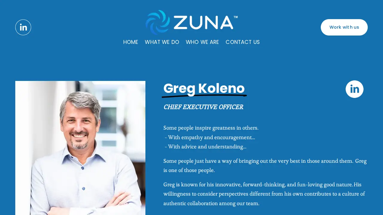 Zuna - Financial Strategy & Employee Benefits page