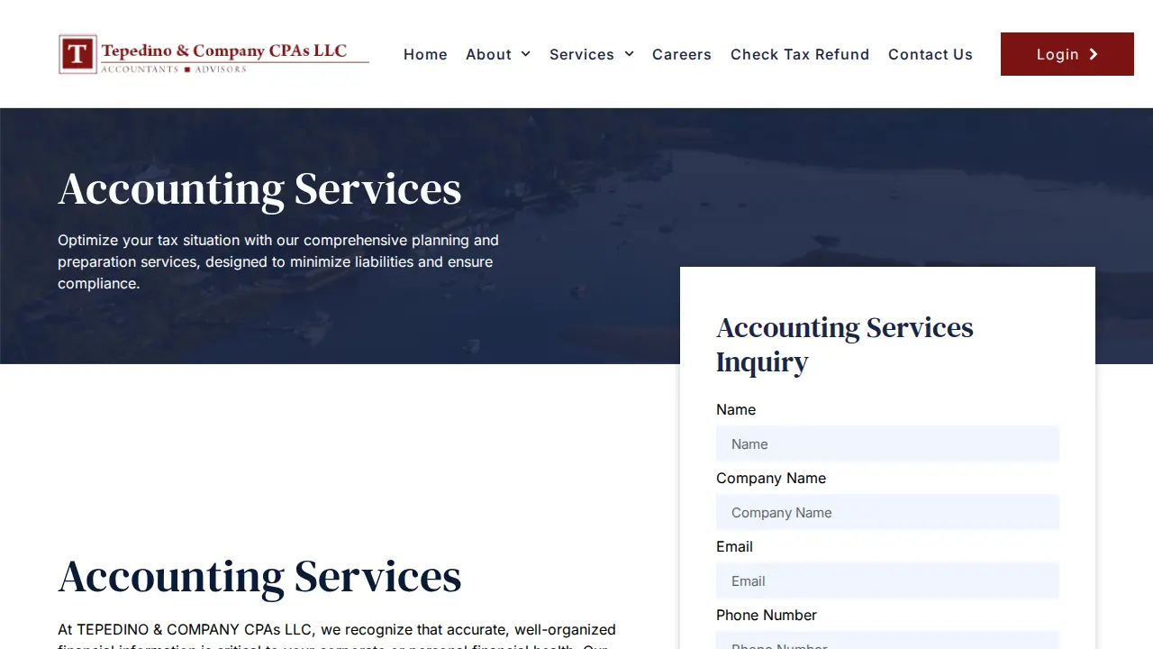 Tepedino & Company CPA's LLC page