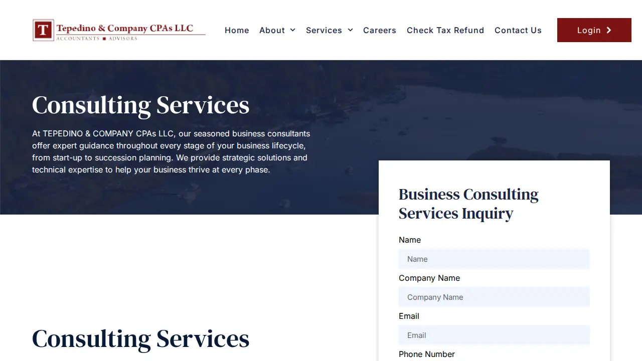 Tepedino & Company CPA's LLC page