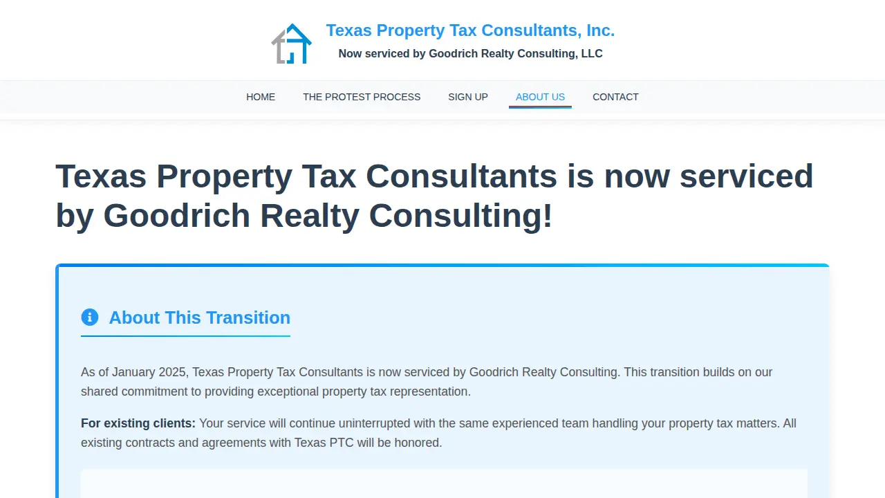 Texas Property Tax Consultants, Inc. page