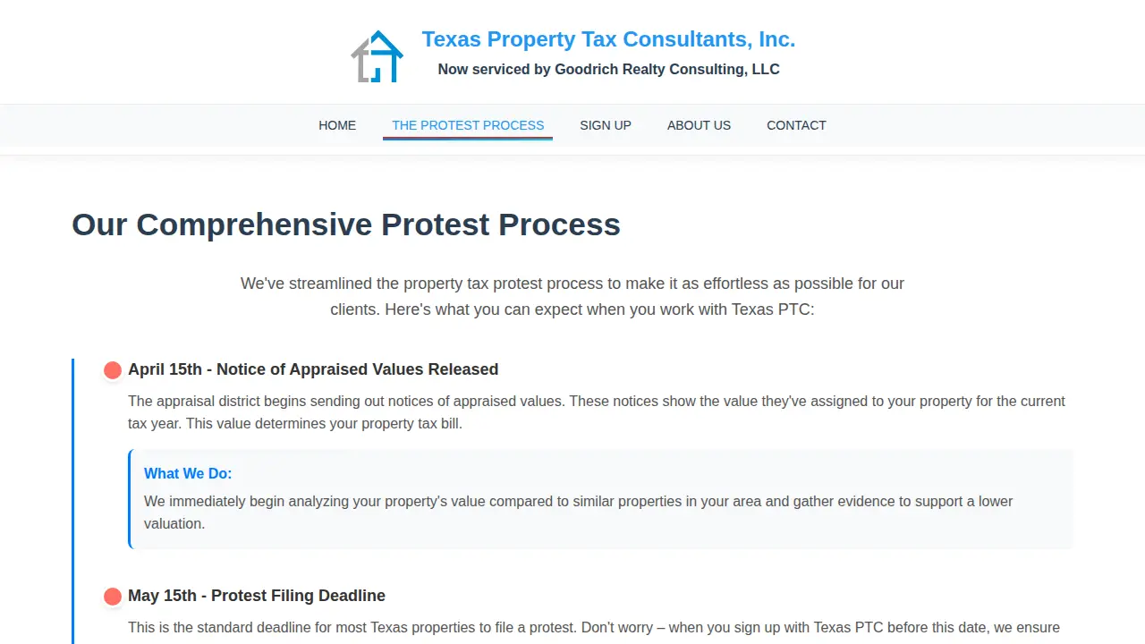 Texas Property Tax Consultants, Inc. page