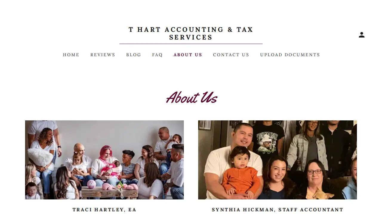 T Hart Accounting & Tax Services page