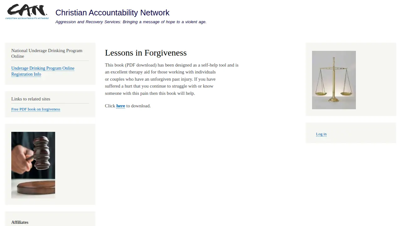 Christian Accountability Network page