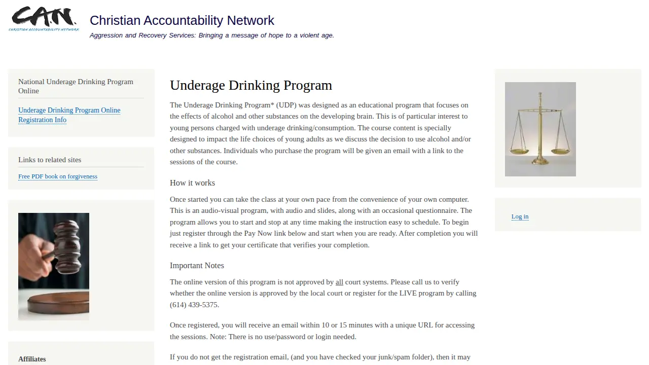 Christian Accountability Network page