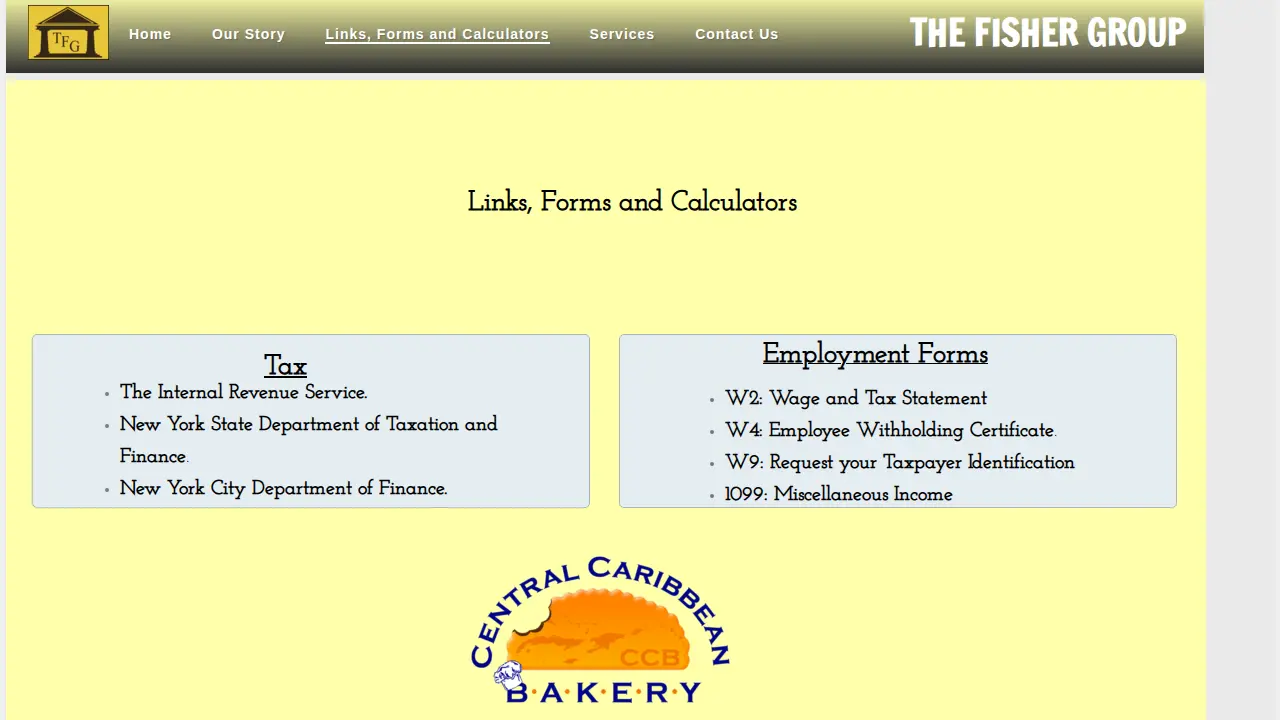 The Fisher Group Tax Service page