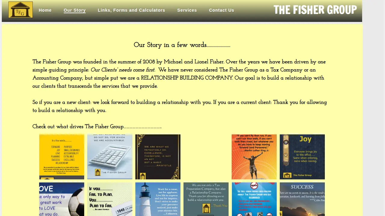 The Fisher Group Tax Service page