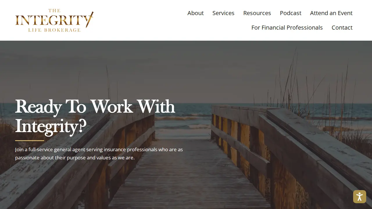The Integrity Life Brokerage page