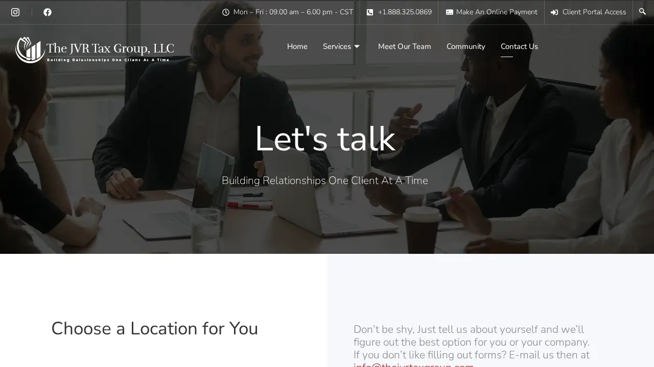 THE JVR TAX GROUP LLC page