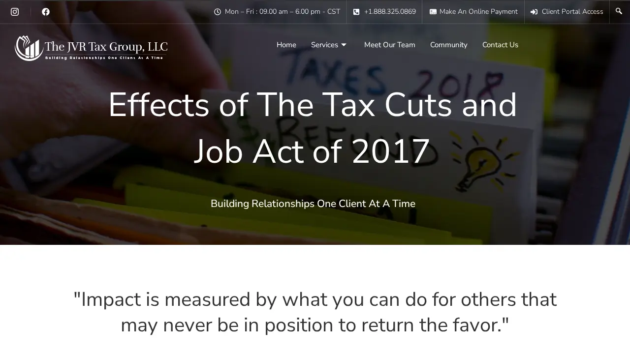 THE JVR TAX GROUP LLC page
