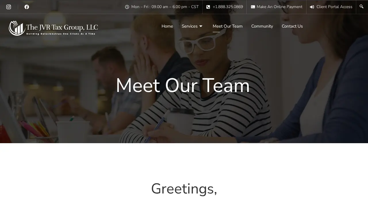 THE JVR TAX GROUP LLC page