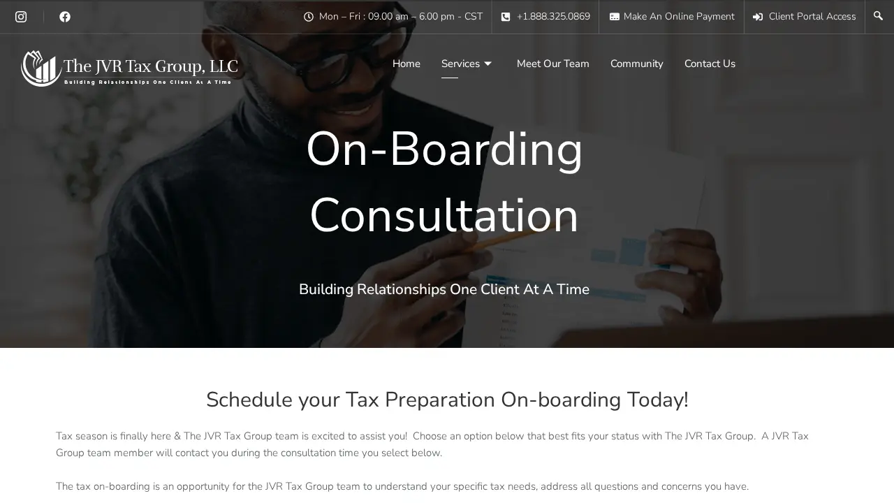 THE JVR TAX GROUP LLC page