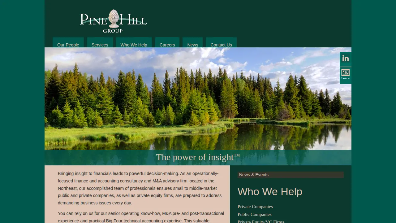 Pine Hill Group website