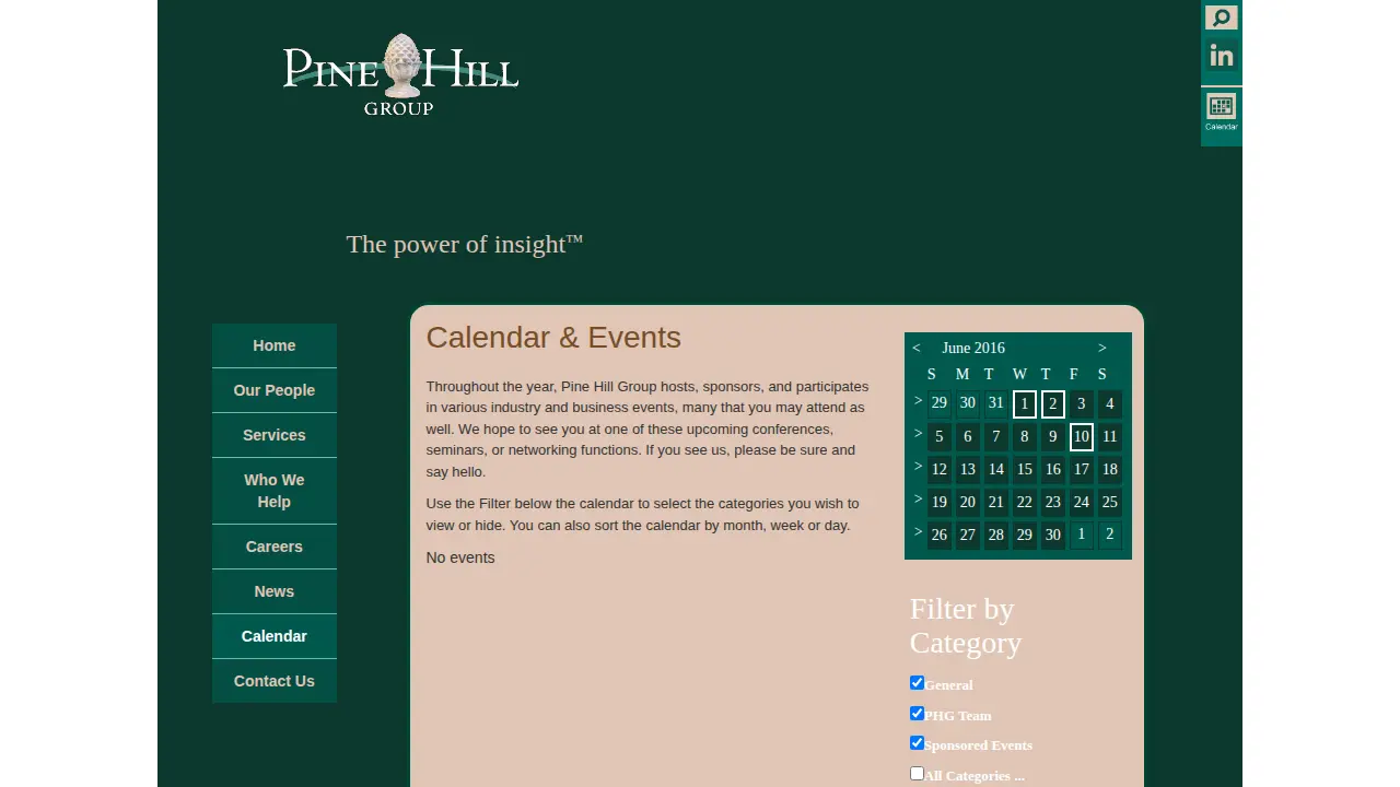 Pine Hill Group page