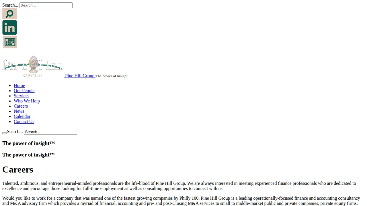 Pine Hill Group page