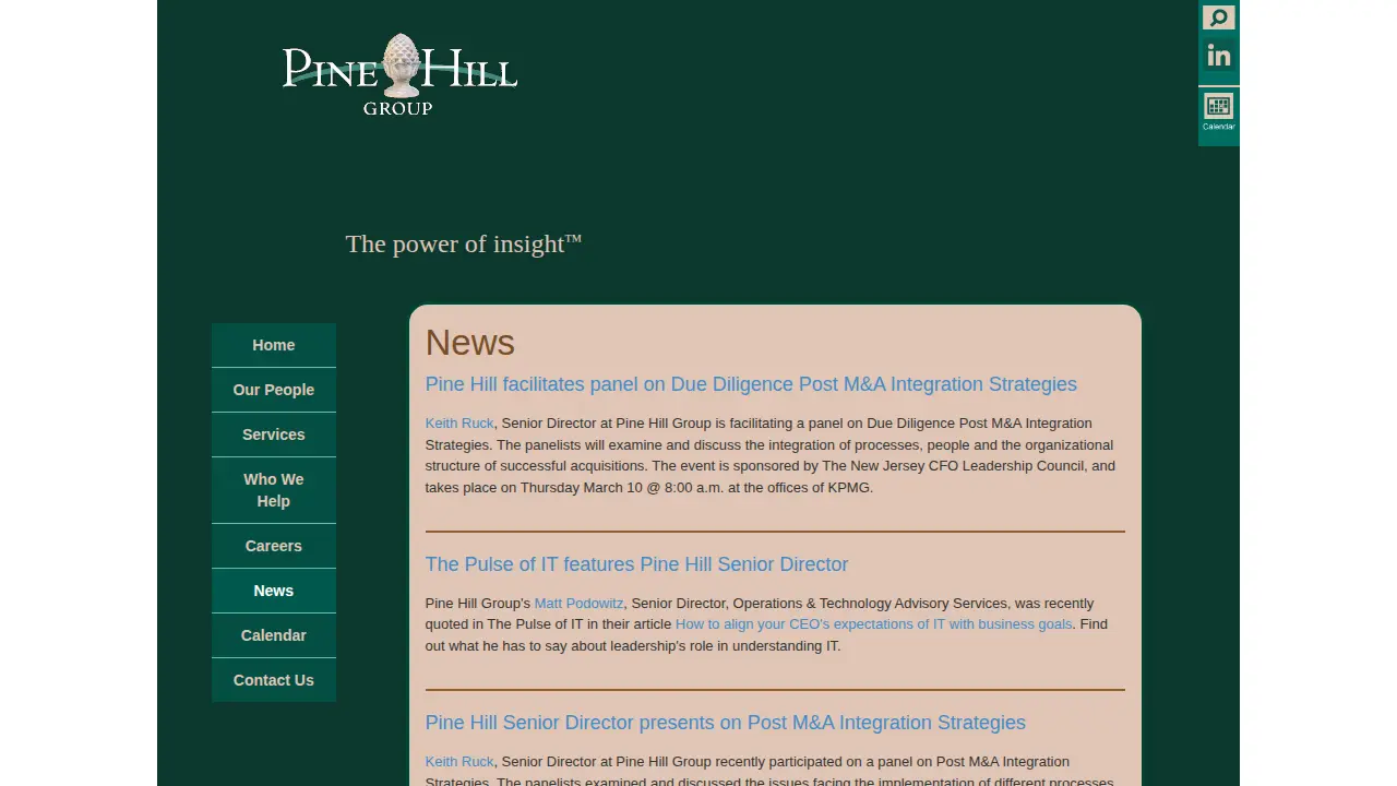 Pine Hill Group page