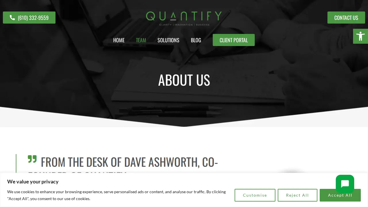 The Quantify Group page