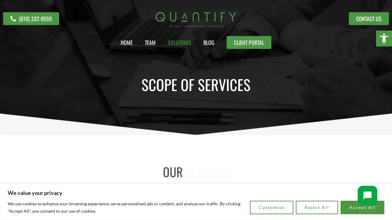 The Quantify Group page
