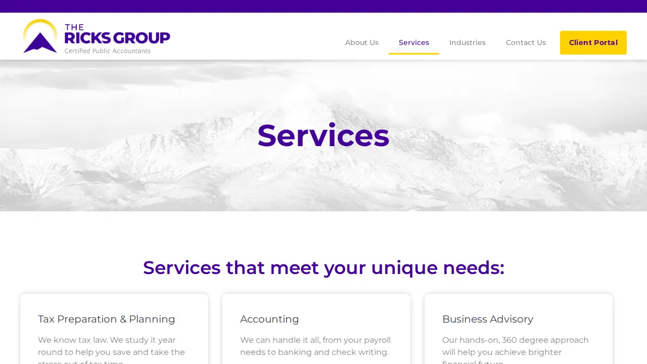 The Ricks Group page