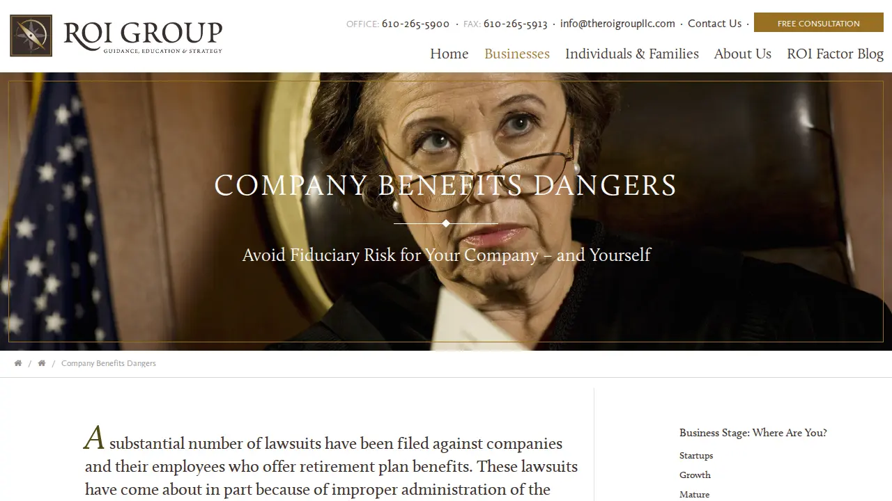 The ROI Group, LLC page