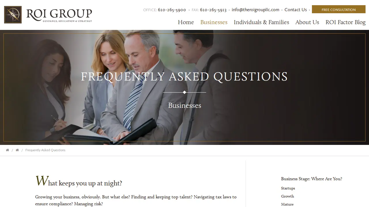 The ROI Group, LLC page