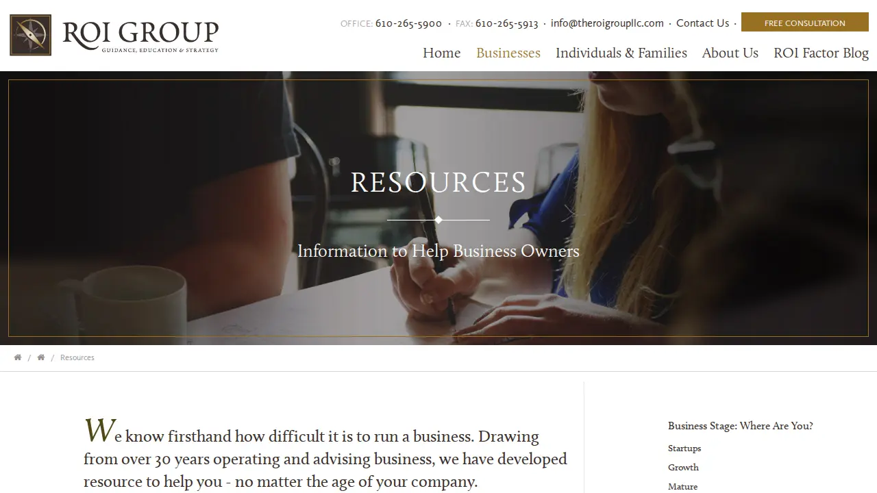 The ROI Group, LLC page