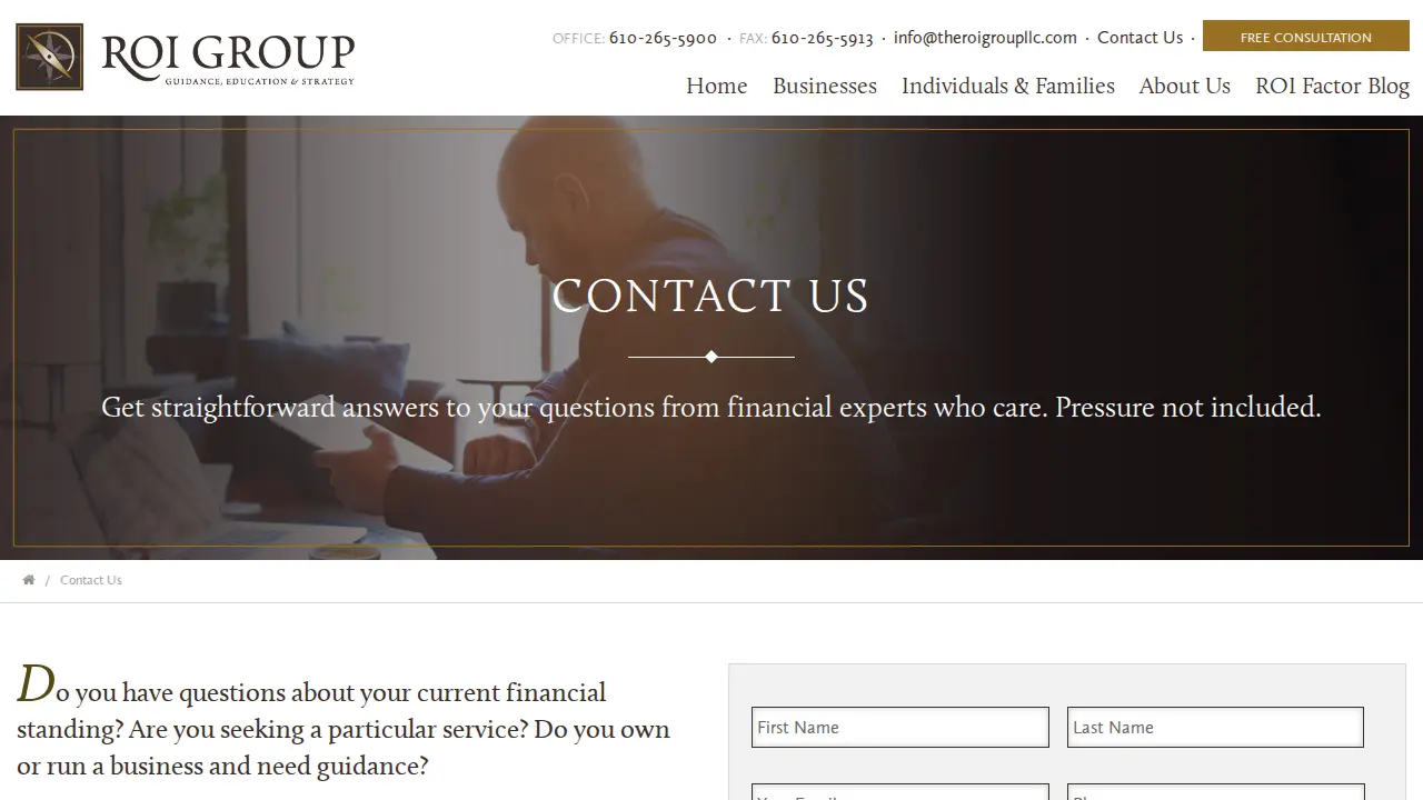 The ROI Group, LLC page
