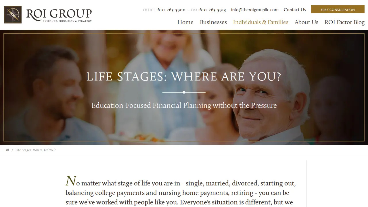 The ROI Group, LLC page