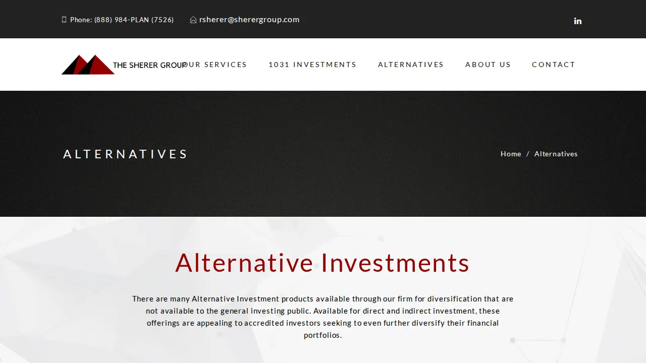 Sherer Group LLC page