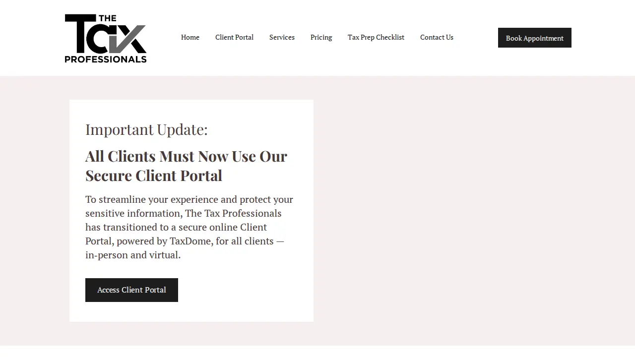 The Tax Professionals LLC page
