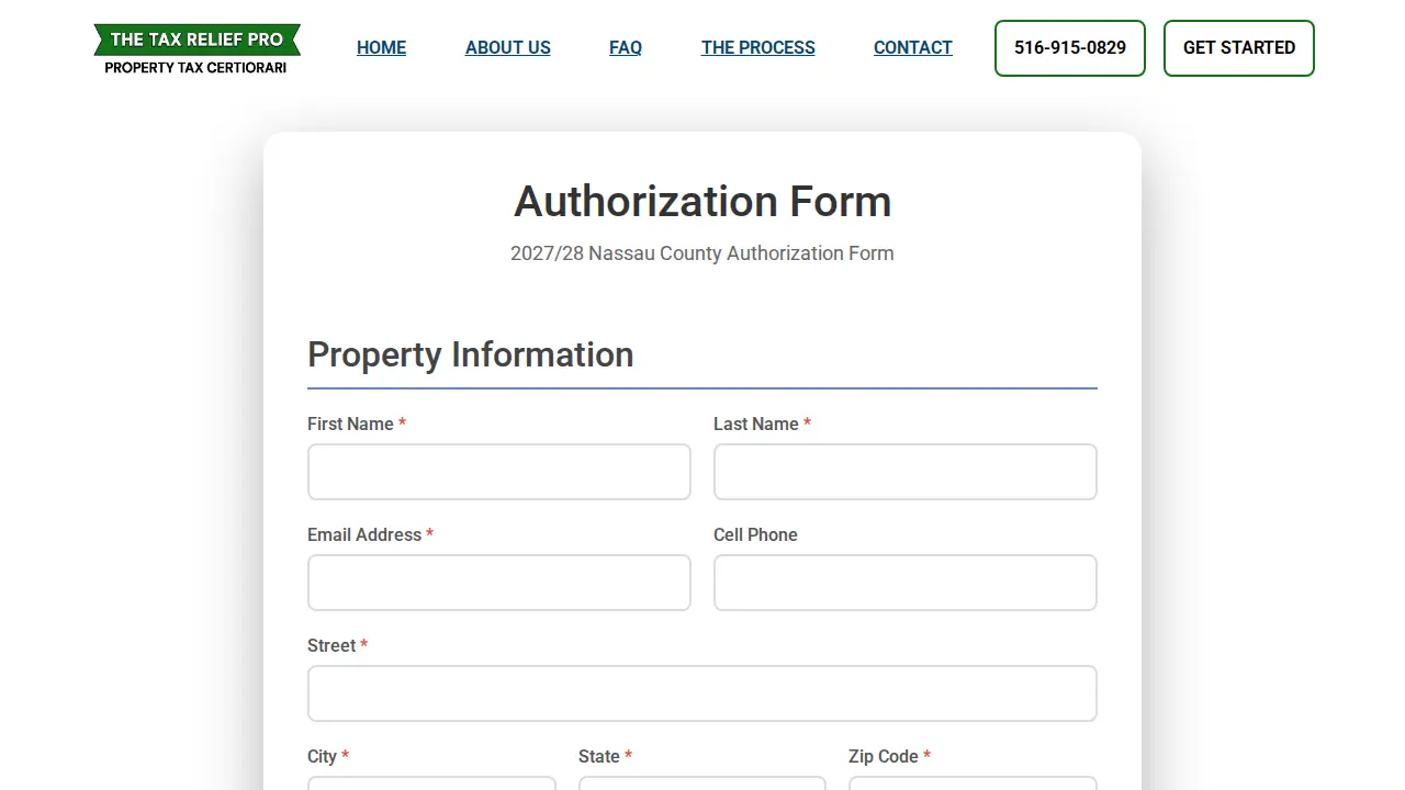 The Tax Relief Pro page