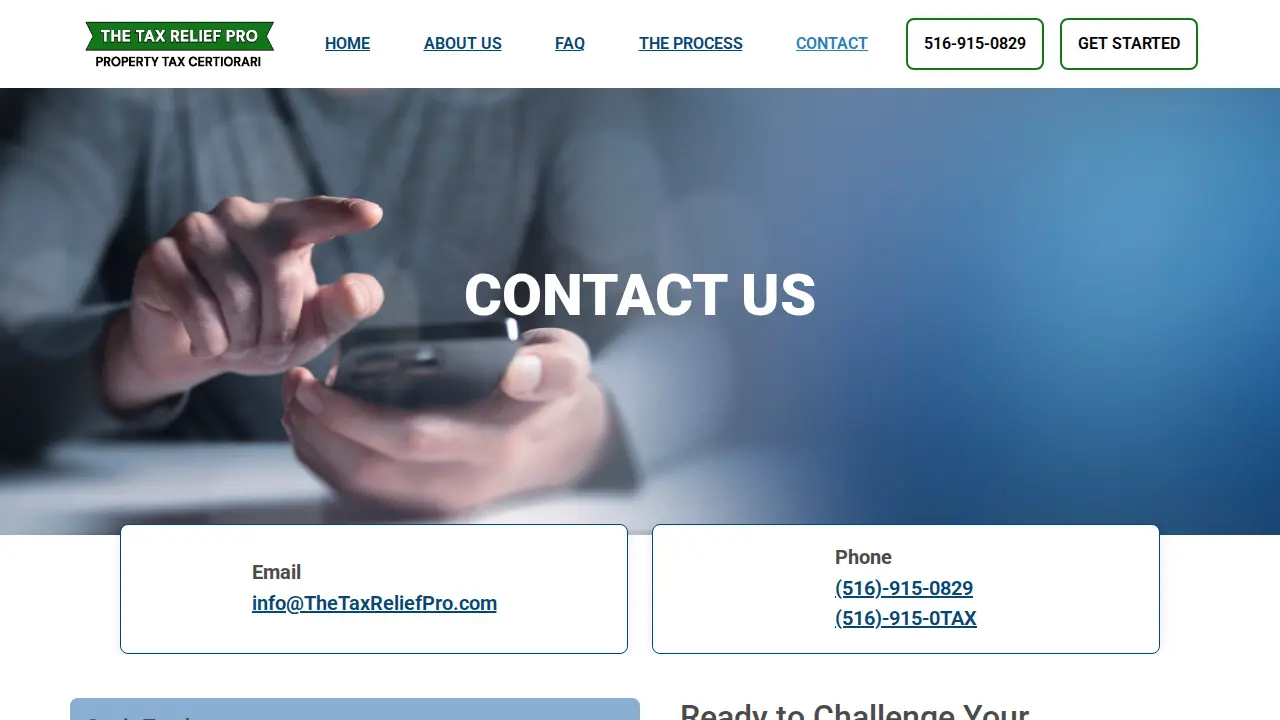 The Tax Relief Pro page