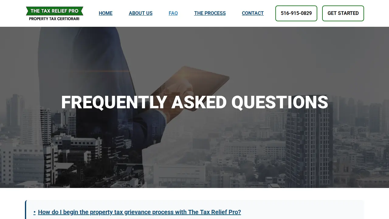 The Tax Relief Pro page