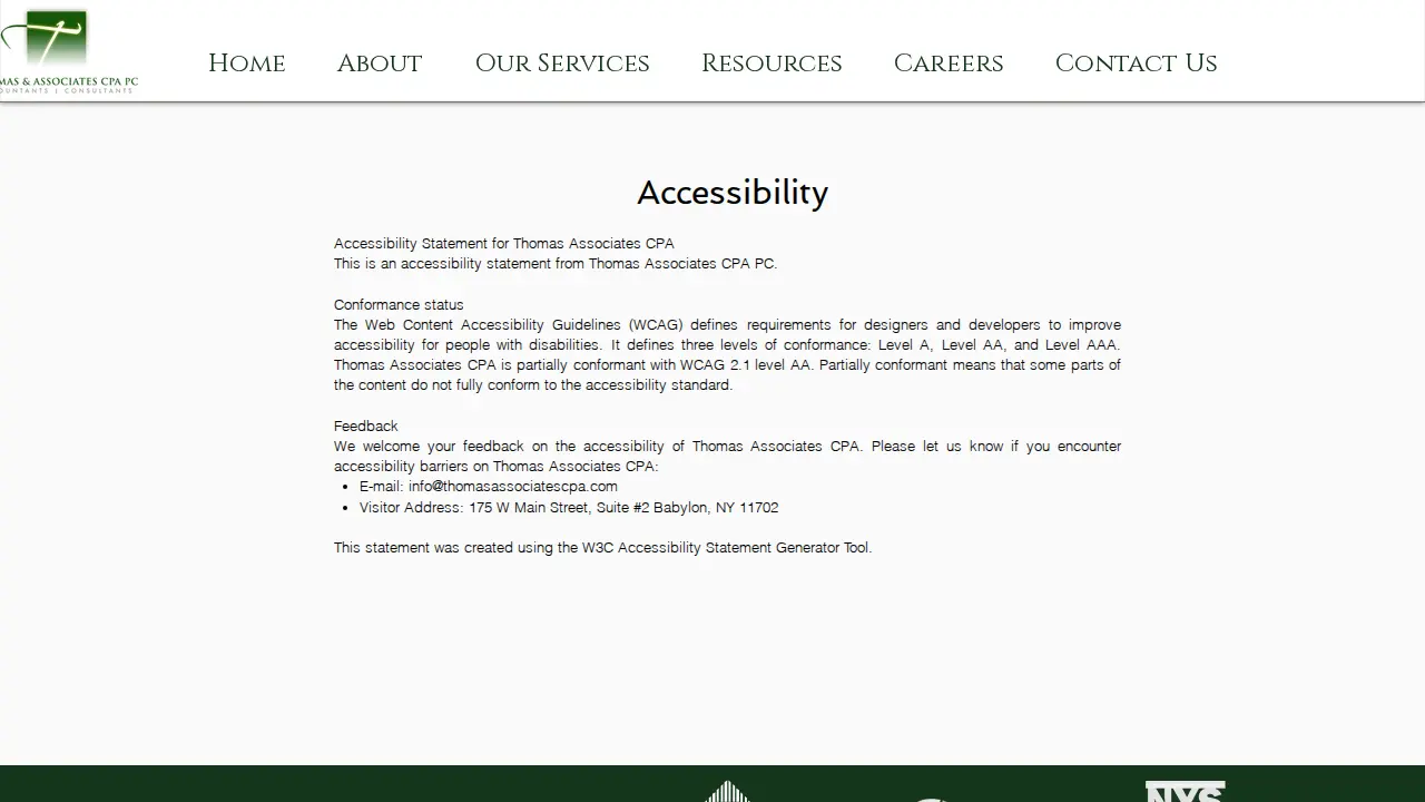 Thomas & Associates CPA page