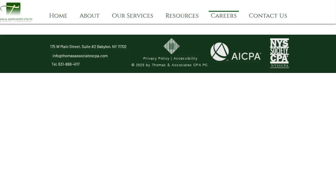 Thomas & Associates CPA page