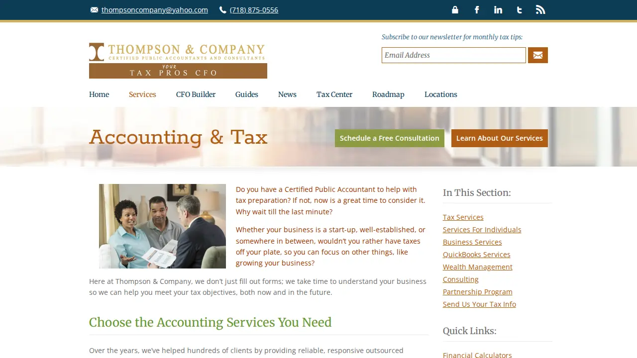 Thompson & Co page