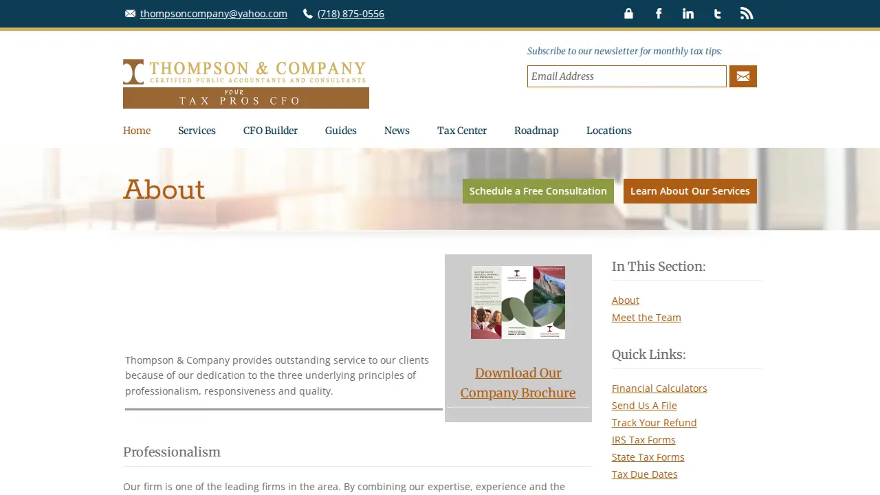 Thompson & Co page