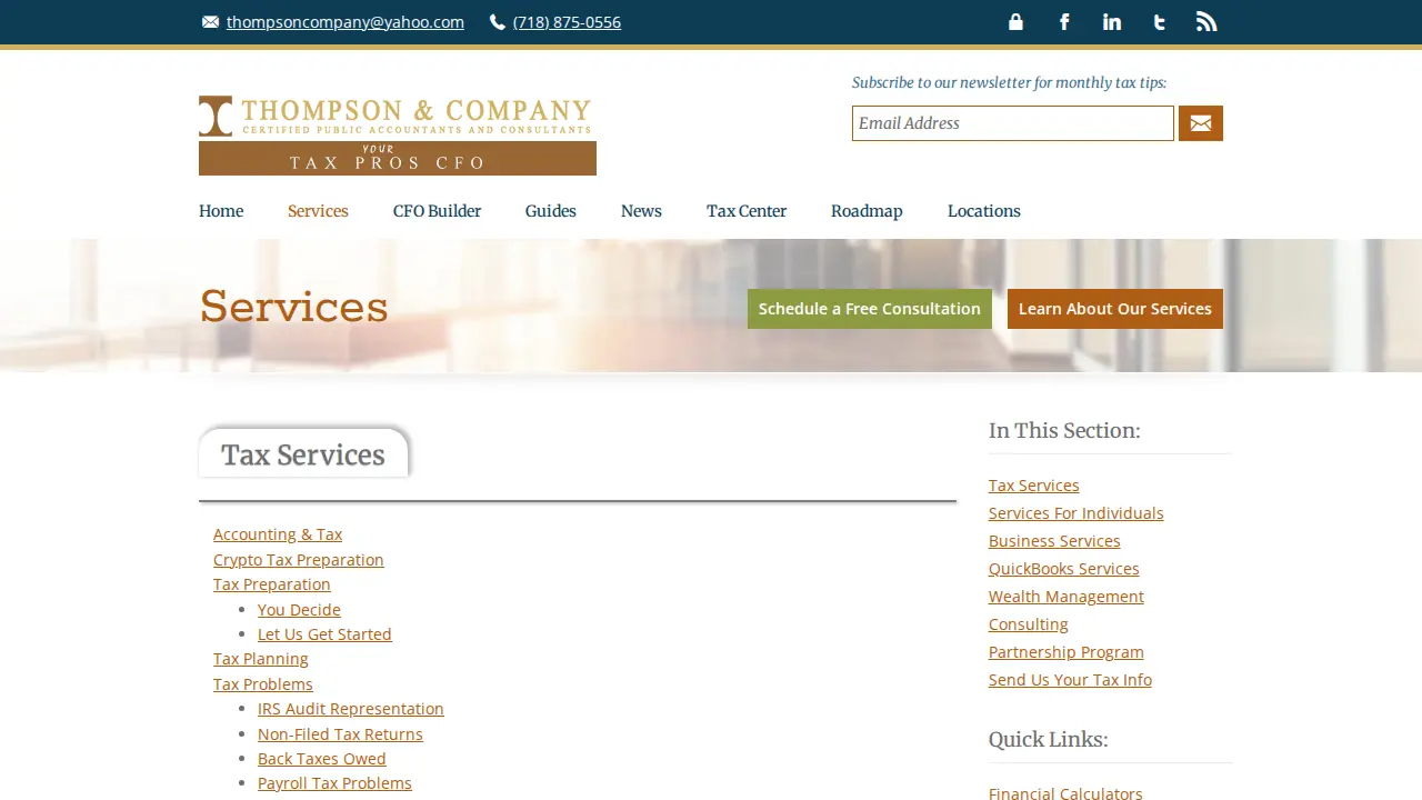 Thompson & Co page