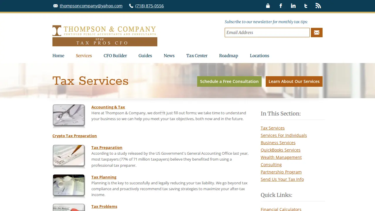 Thompson & Co page