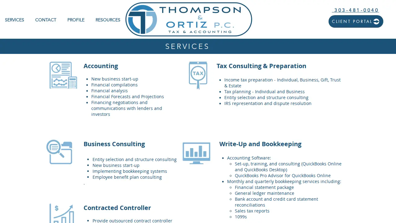 Thompson & Ortiz PC page