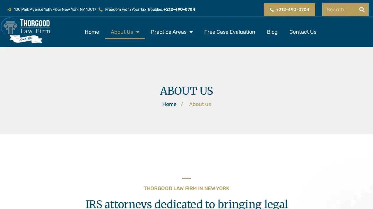 Thorgood Law Firm page